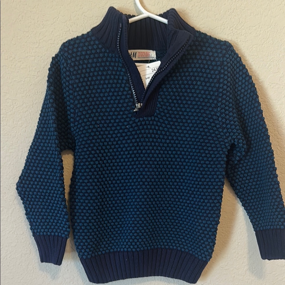 NWT Kid’s H&M Blue Textured Sweater | Size 2-4Y